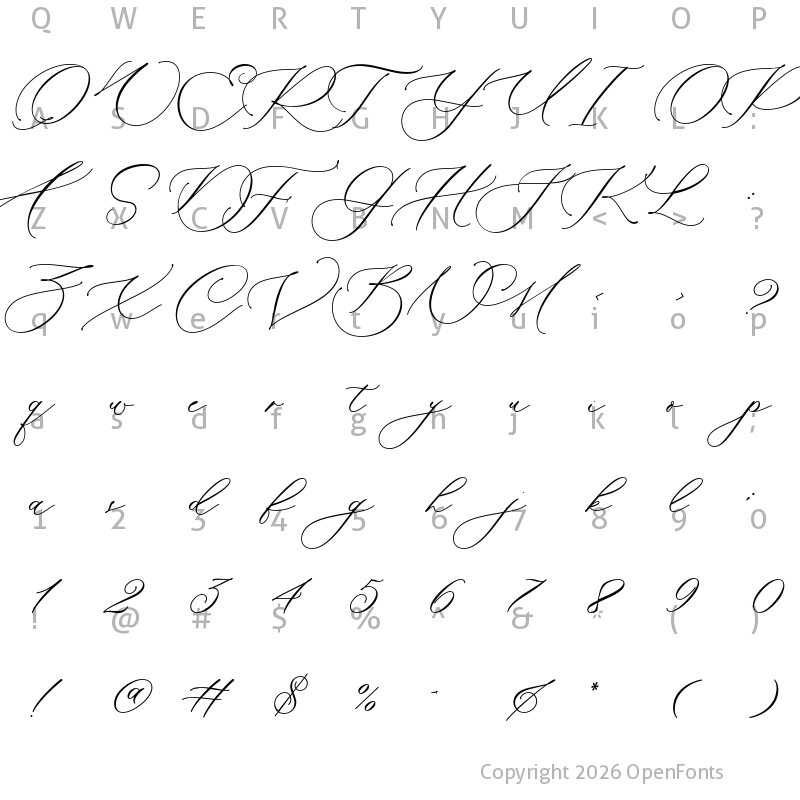 Character Map of Golden Island Regular