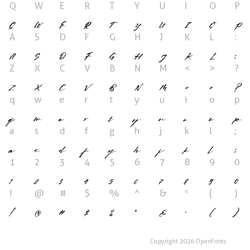 Character Map of Goldstone Regular