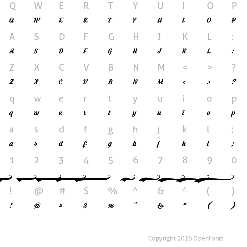 Character Map of Goncalves Regular