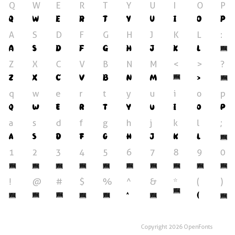Character Map of Gone Hills Personal Use