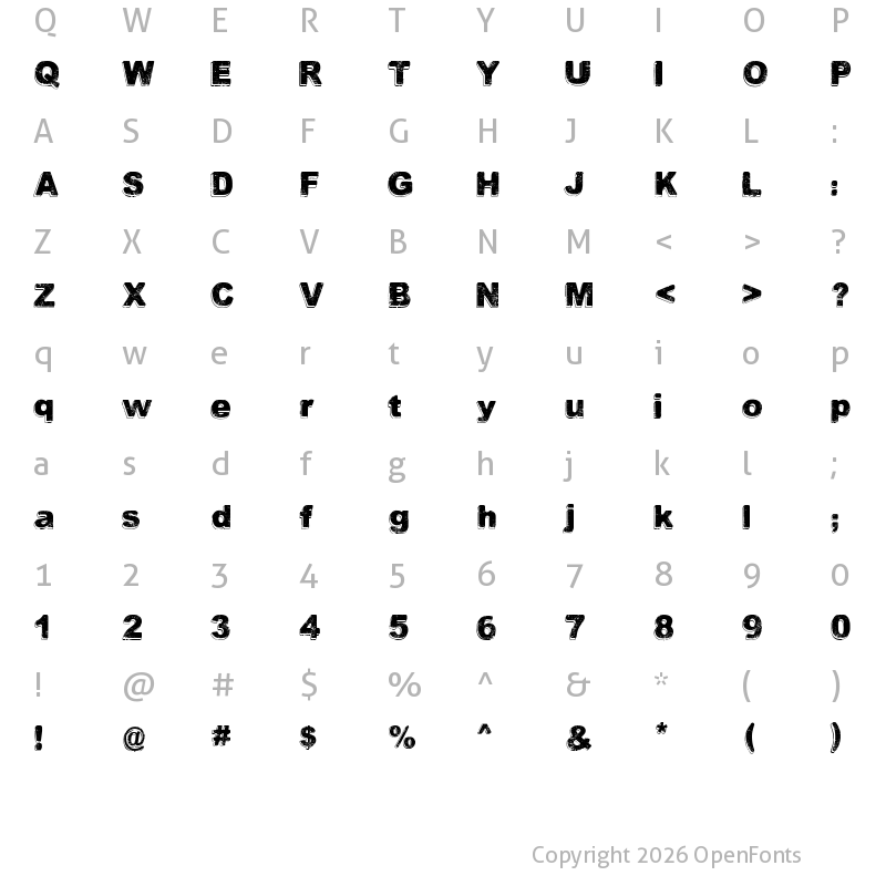 Character Map of Good Choice Regular