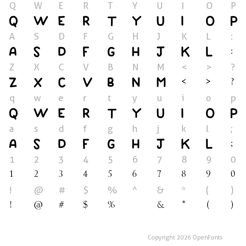 Character Map of GOOD DADDY Regular
