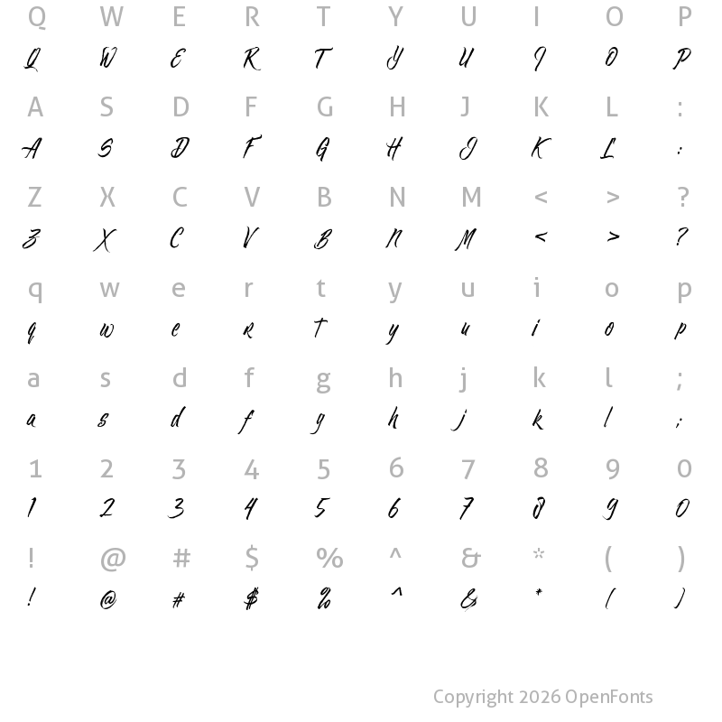 Character Map of Goodfy Pro
