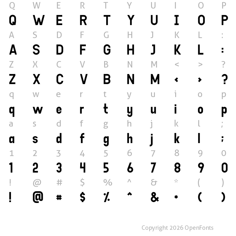 Character Map of Goodlight Regular