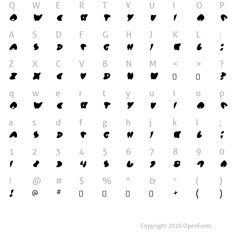 Character Map of Got No Heart Solid