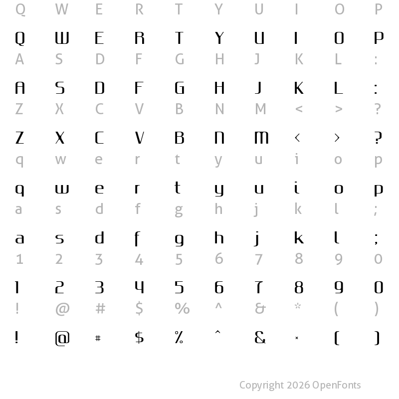 Character Map of Gputeks Bold