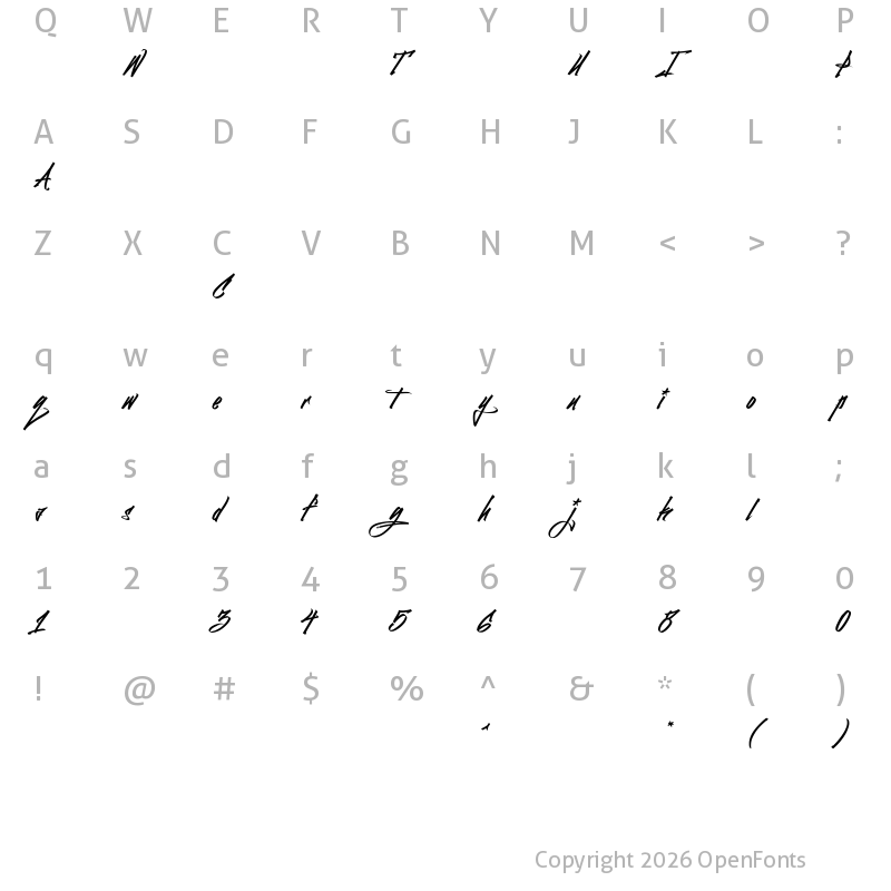 Character Map of GraffitiClassic ?