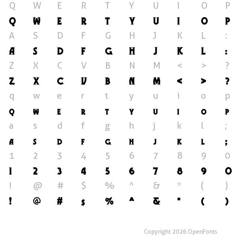 Character Map of Gramophone NF Regular