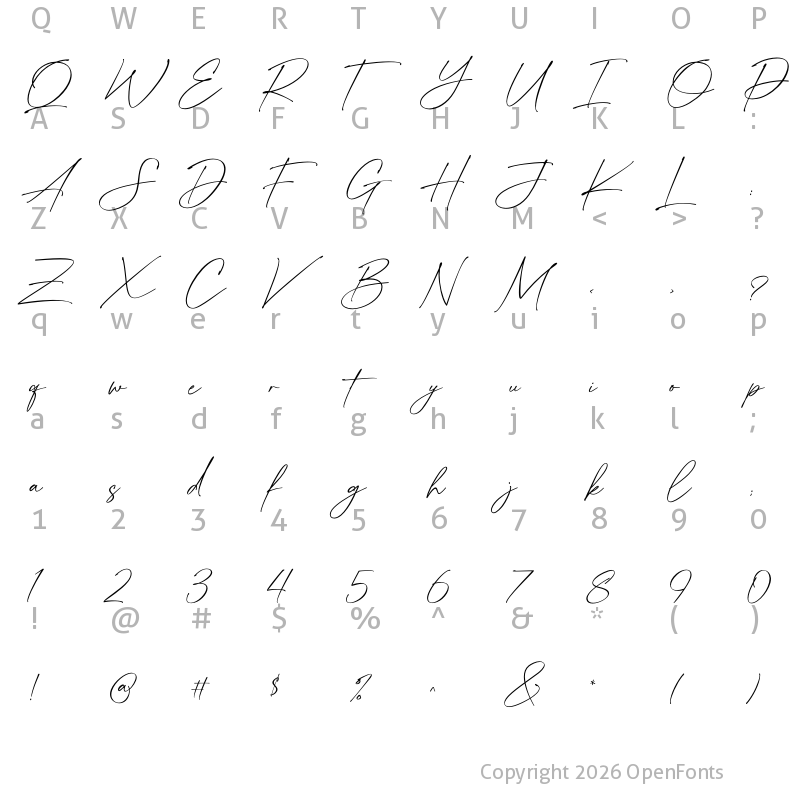 Character Map of Grasted Rosta Regular
