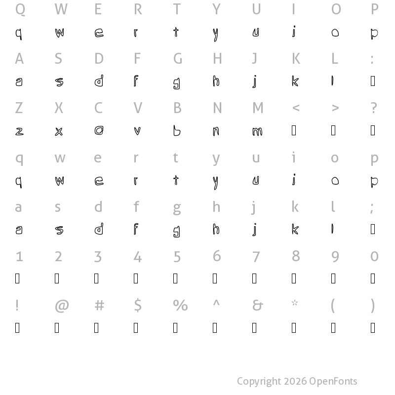 Character Map of grean Medium