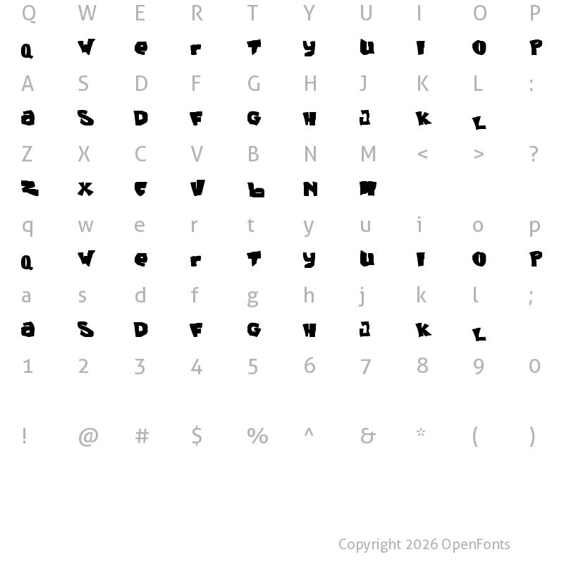 Character Map of Green Days Regular
