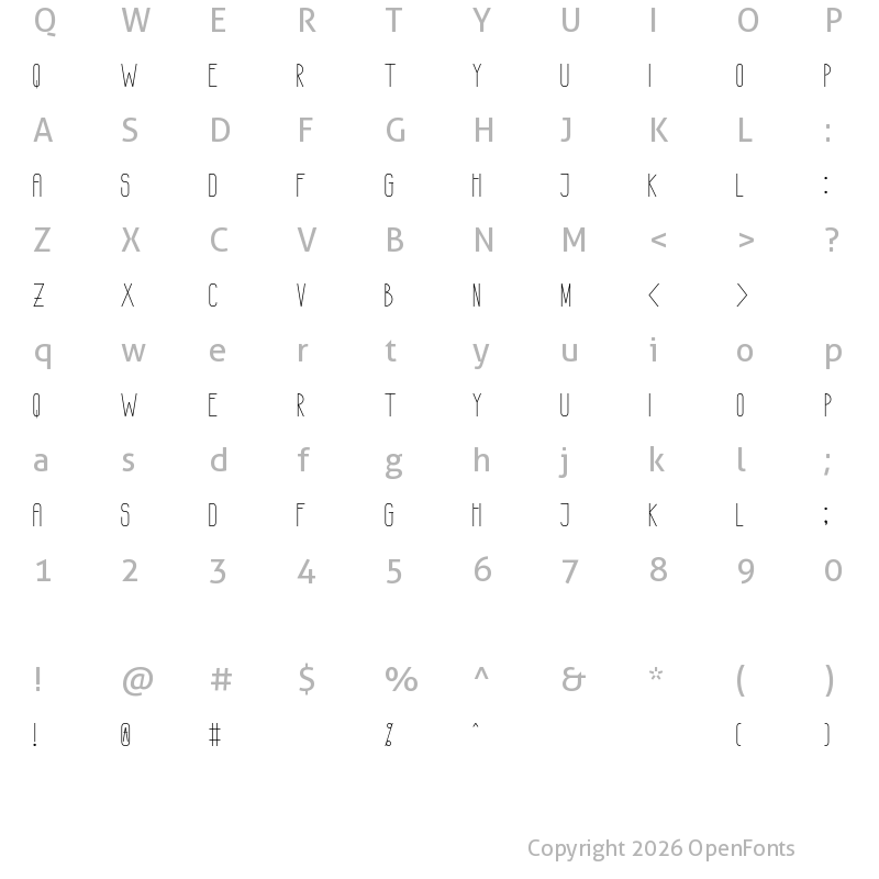 Character Map of GREEN HOME Regular