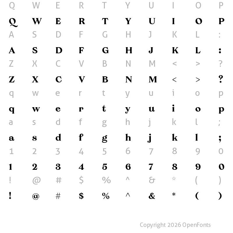 Character Map of Grobek Bold