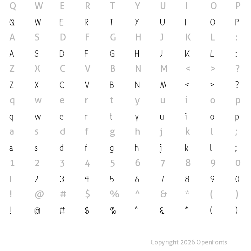 Character Map of GrooveNext? Regular