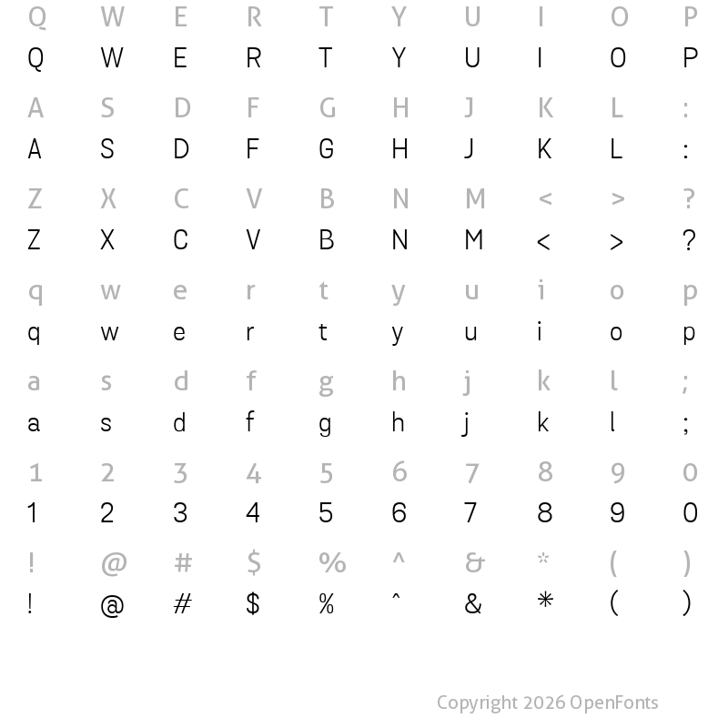 Character Map of Grota Sans Book