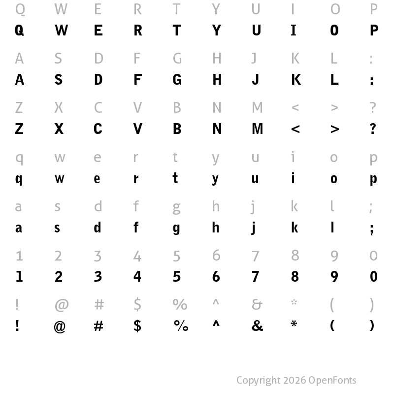 Character Map of Grotesque MT Std Black