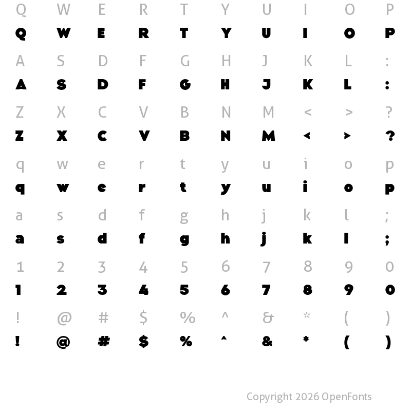 Character Map of Growland Black Black