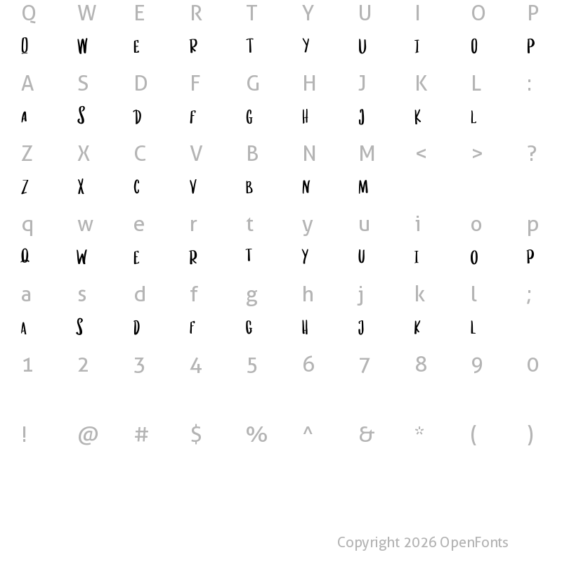 Character Map of Growth Period FREE Regular