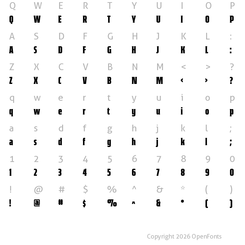 Character Map of Guildhall Compressed