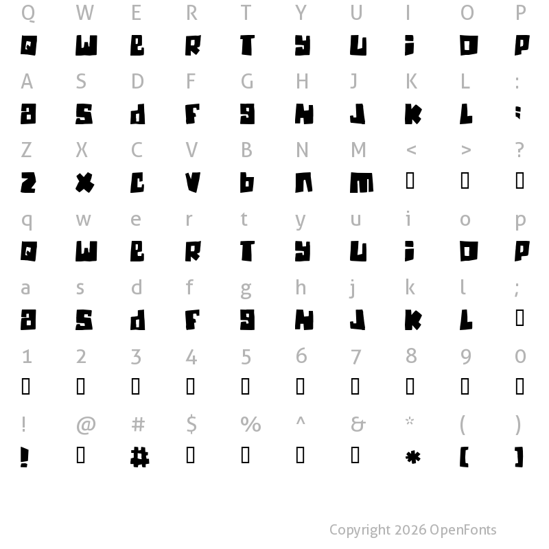Character Map of Guinea pigs Regular