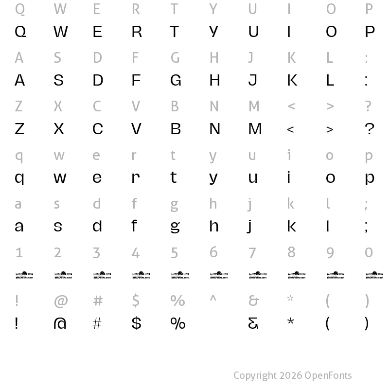 Character Map of Hagrid Trial Regular
