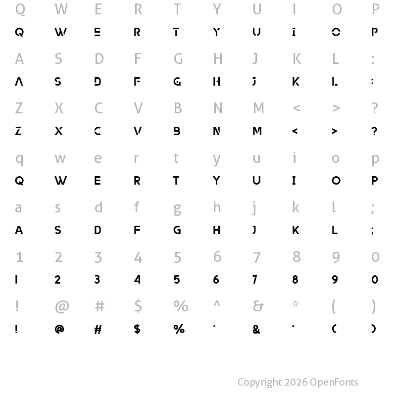 Character Map of HAKSEN Regular