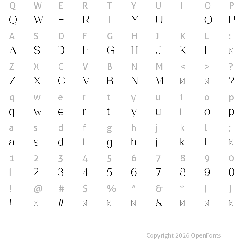 Character Map of HalfbreD Serif