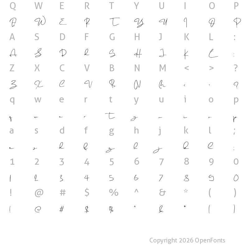 Character Map of Halgrist Personal Use Only Regular