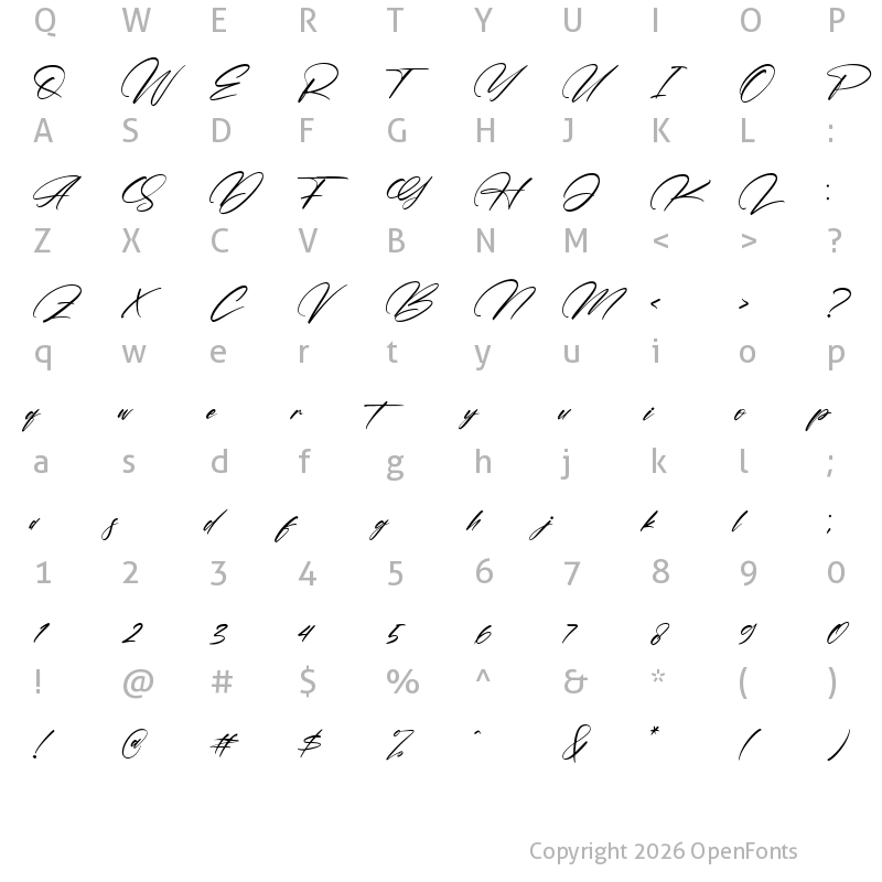 Character Map of Hallison Regular