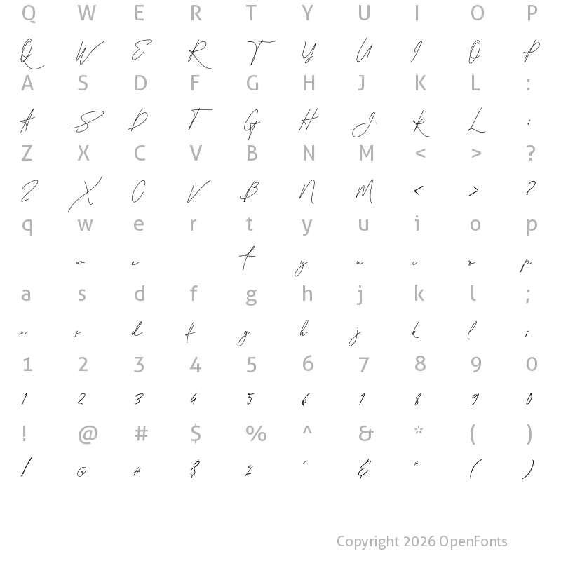 Character Map of Halmahera Regular