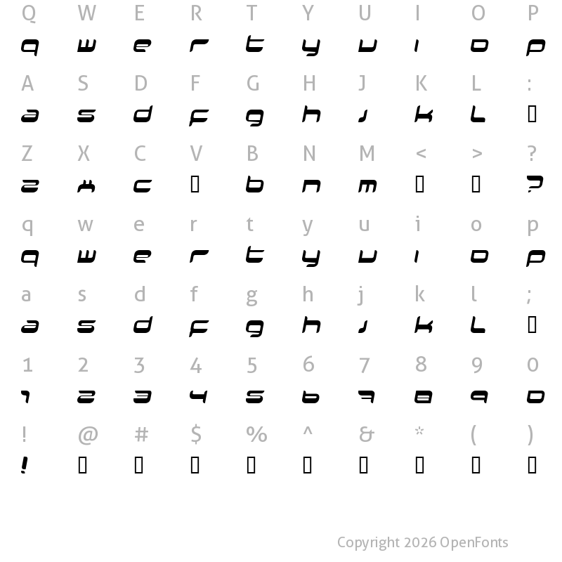 Character Map of Halo Regular