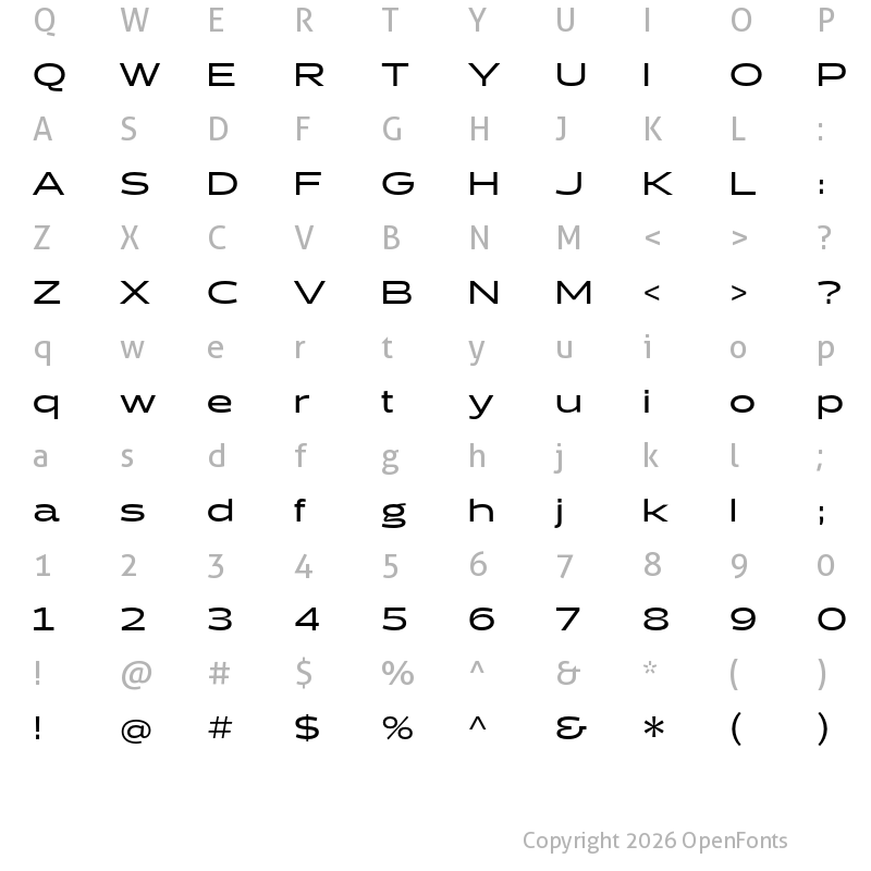 Character Map of Halogen Medium