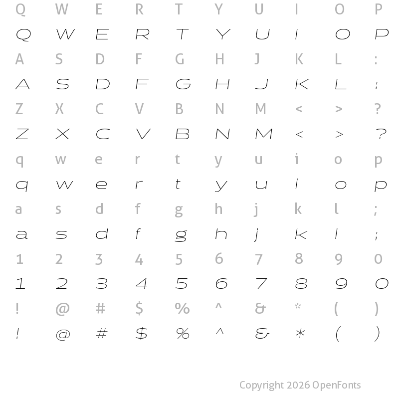 Character Map of Halogen Thin Oblique
