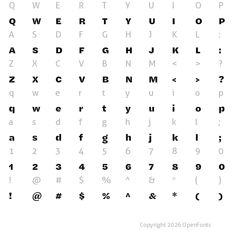 Character Map of Halyard Micro Bold