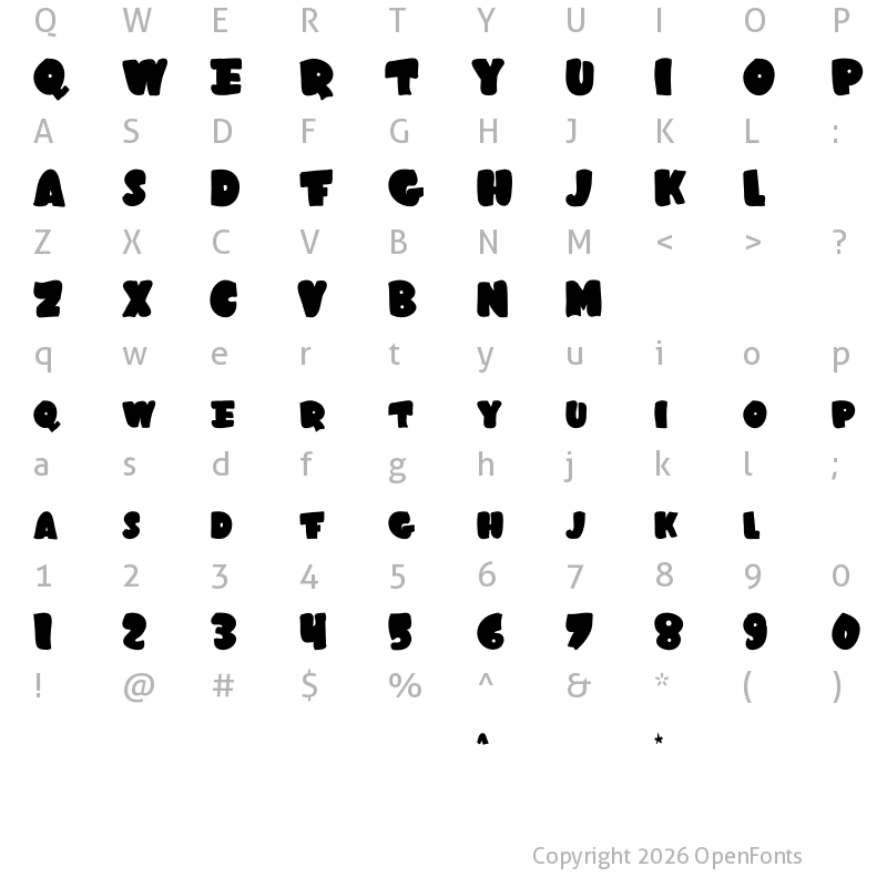 Character Map of Hamasa Regular