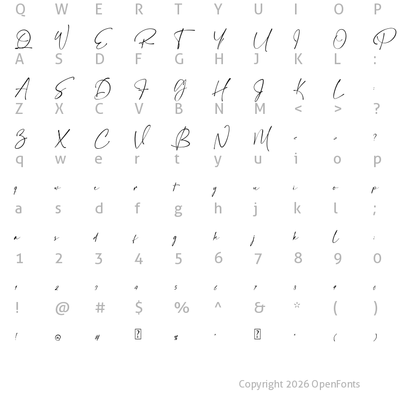 Character Map of Hamiltone Regular