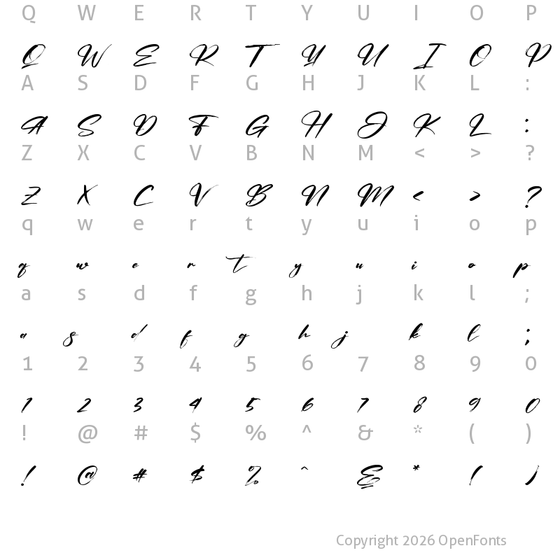 Character Map of Hamstedam Regular