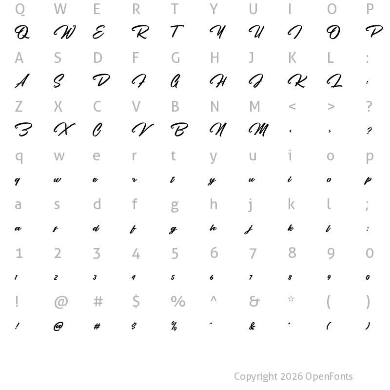 Character Map of Handler Regular