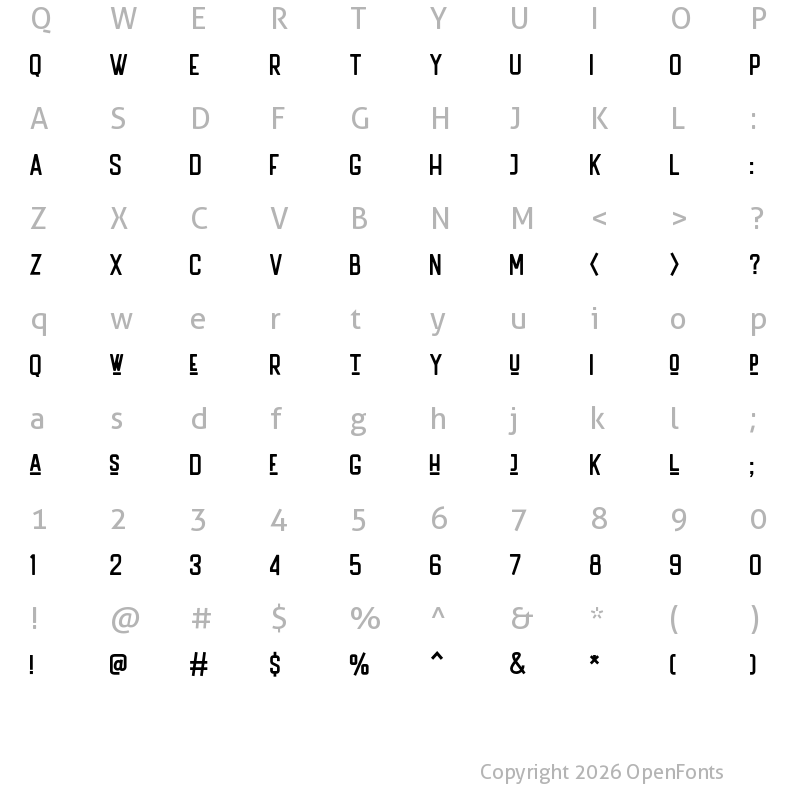 Character Map of HANDLER Regular