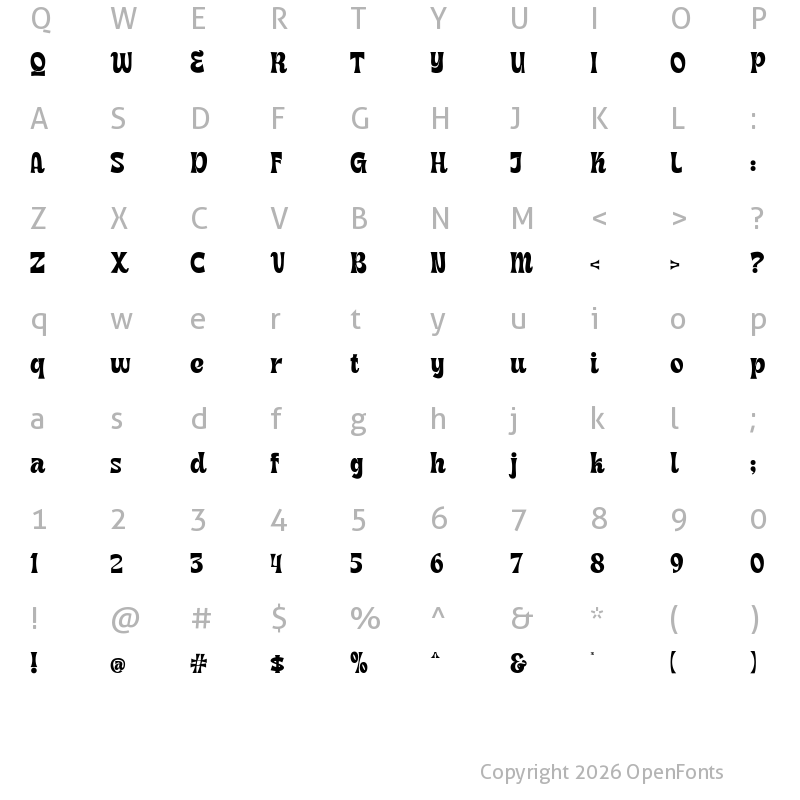Character Map of Happiness Mood Demo Regular