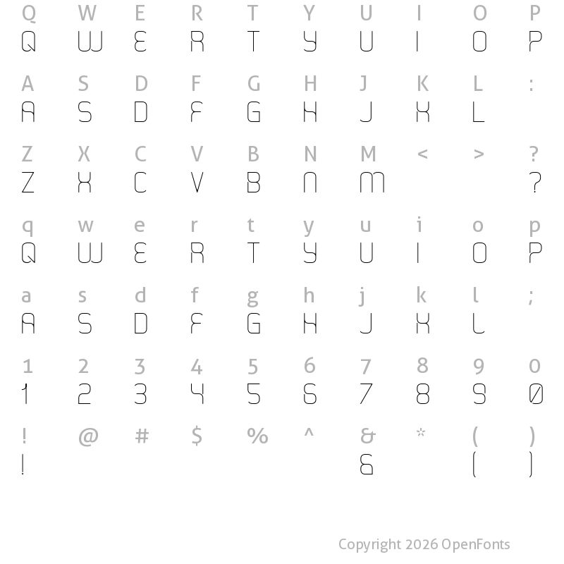Character Map of happy squid Regular