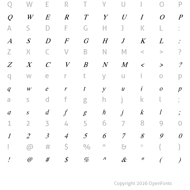 Character Map of Happy Time Two