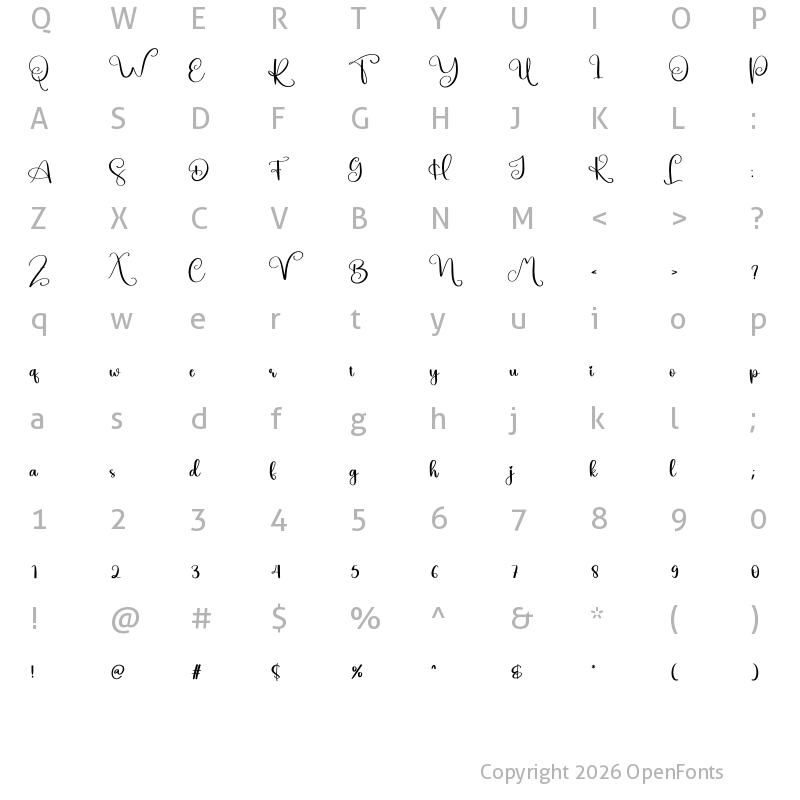 Character Map of Hawaii Regular