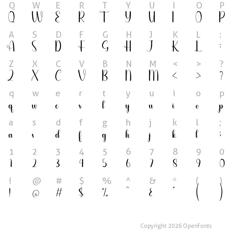 Character Map of Hearty Regular
