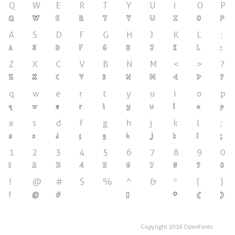Character Map of Heasafel Medium