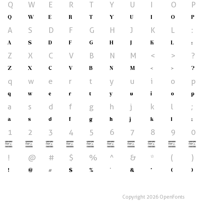 Character Map of Hedgier Regular