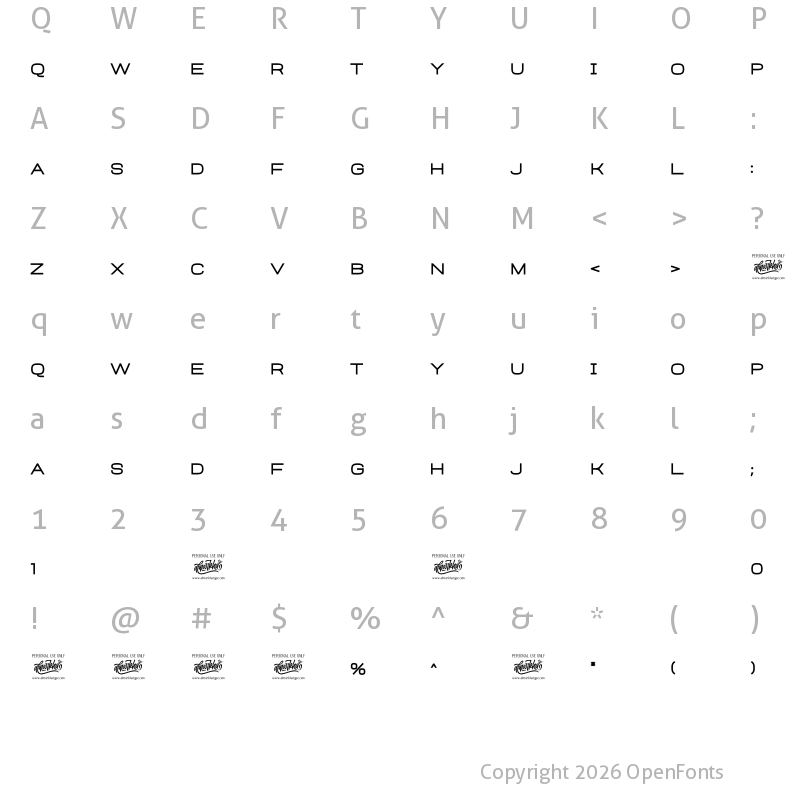 Character Map of Heinch Medium
