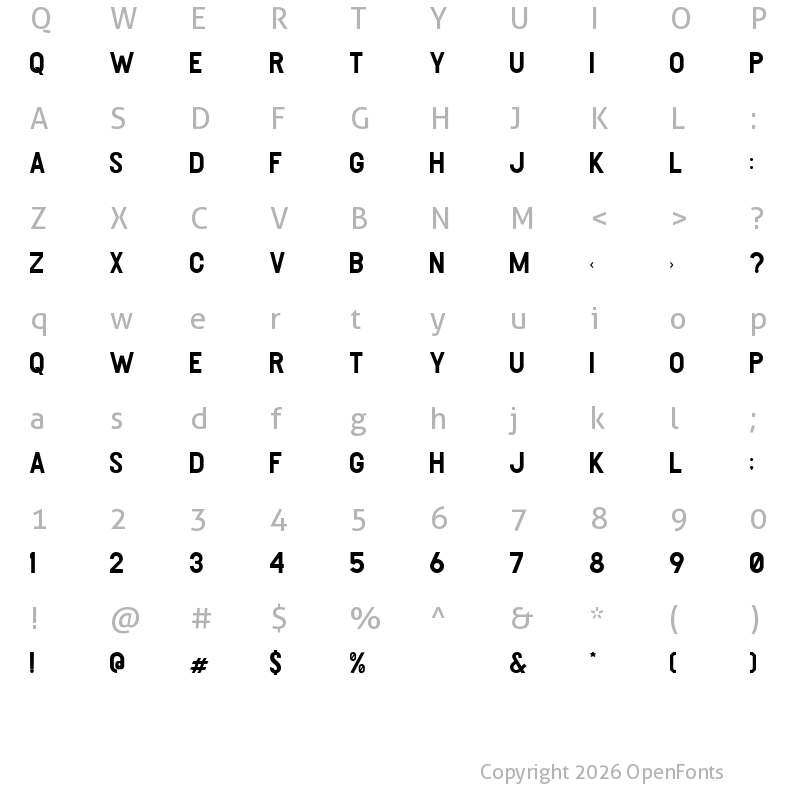 Character Map of Heller Regular