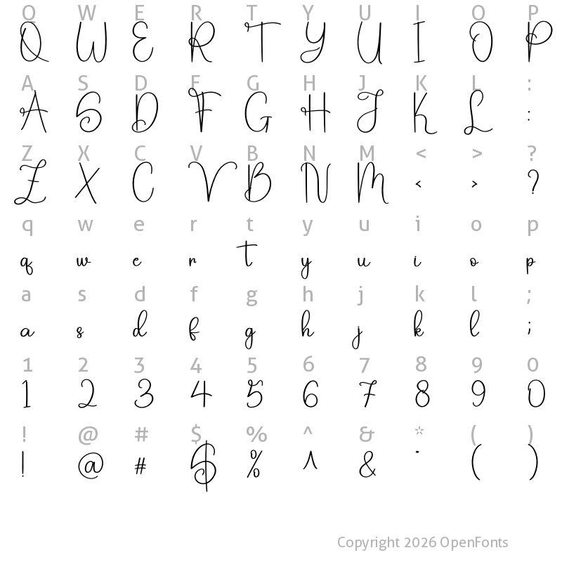 Character Map of Hello Daddy Regular