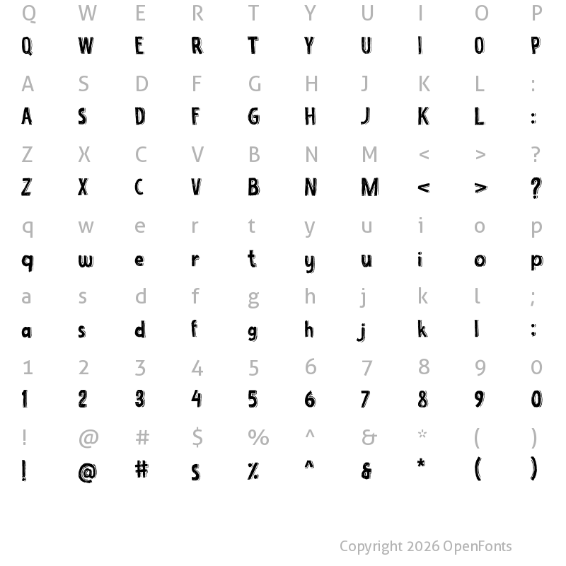 Character Map of Hello Jones  Free Trial Regular